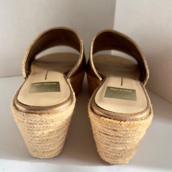 Dolce Vita Layla Espadrille Platform Wedge Sandals Gold Size 6.5 - Picture 4 of 6
